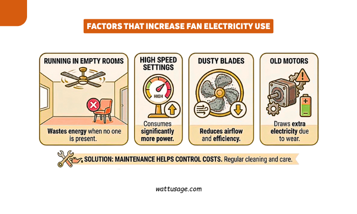 Factors That Increase Fan Electricity Use