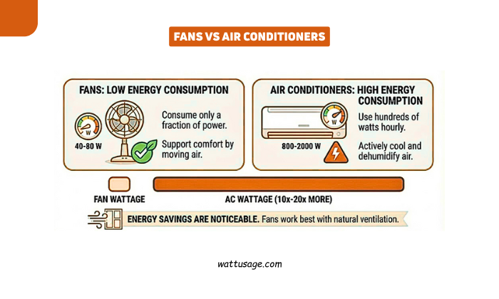 Fans vs Air Conditioners