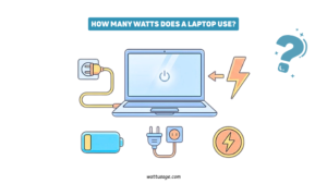 how many watts does a laptop use