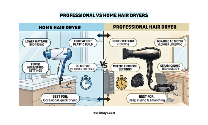 Professional vs Home Hair Dryers