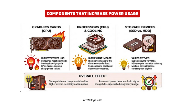 Components That Increase Power Usage