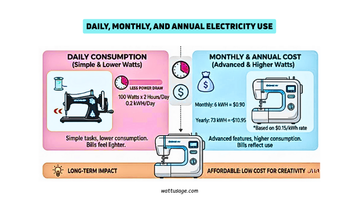 Daily, Monthly, and Annual Electricity Use
