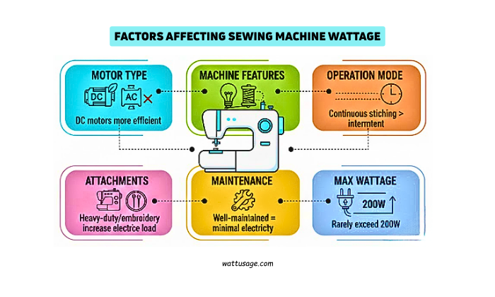 Factors Affecting Sewing Machine Wattage