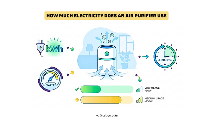 How much electricity does an air purifier use