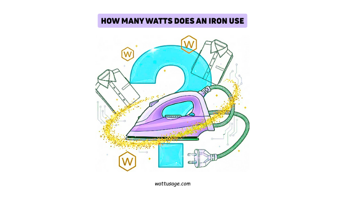 How many watts does an iron use
