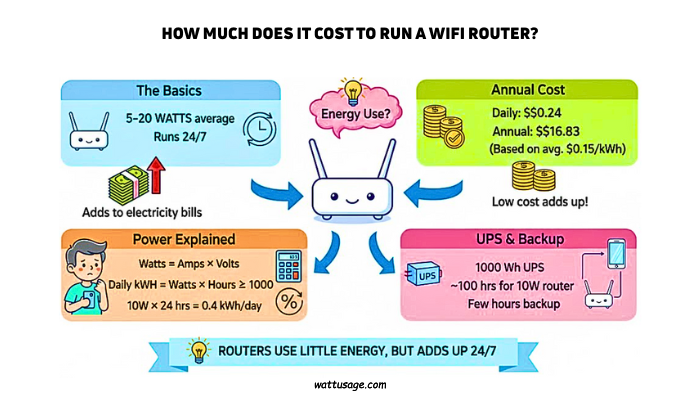How much does it cost to run a WiFi Router