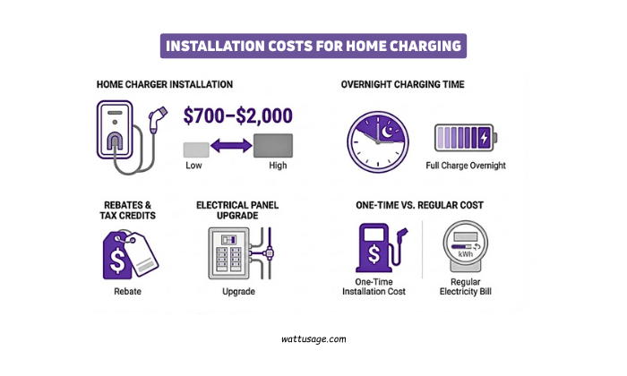 cost of charging electric car at home