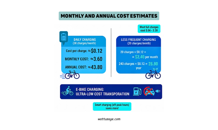how much does it cost to charge an electric bike
