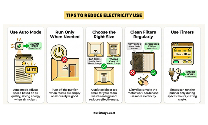 How much electricity does an air purifier use