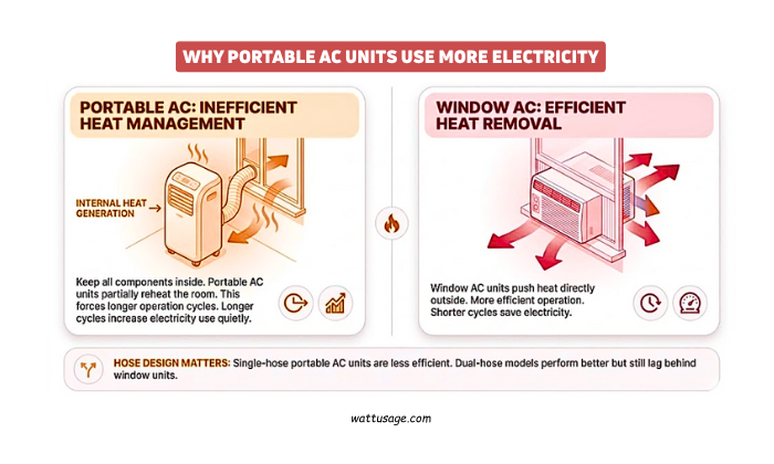 window AC and portable AC units use
