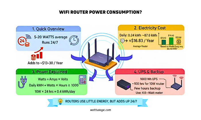 WiFi router power consumption