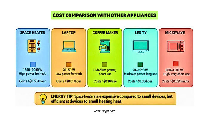 Cost Comparison With Other Appliances